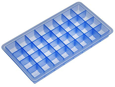 Lurch 10470 Eiswürfelbereiter Longdrink für 32 Eiswürfel (2 x 2 cm) aus 100% BPA-freiem Premium-Platin-Silikon, eisblau