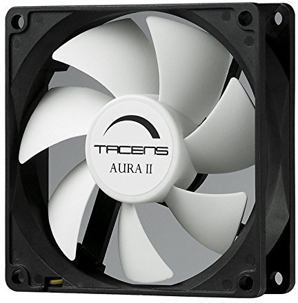 Tacens 3AURAII9, Ventilateur PC 9 cm, Ultra-silencieux, Anti-poussière, Noir