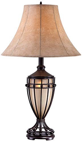 Cardiff 33 Large Table Lamp Night Light Iron Bronze Brown Urn
