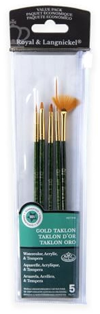 Royal and Langnickel Taklon Variety Brush Set (Pack of 5)