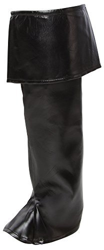 Copristivali neri in simil pelle travestimento Babbo Natale