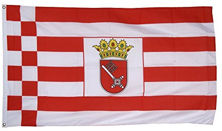 Flaggenfritze Fahne/Flagge Deutschland Bremen - 150 x 250 cm + gratis Sticker, XXL-Fahne
