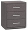 Betten Jumbo King Nachttisch mit 3 Schubladen | Stoffbezug in Hellgrau | Edler Nachtschrank | Perfekt für Boxspringbetten | Maße: 57x50x40 cm