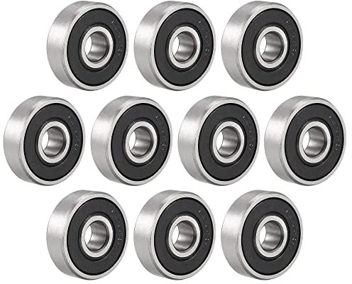 sourcing map 10 Stück Rillenkugellager 626RS doppelt versiegelt 6 x 19 x 6mm Kugellager Kohlenstoffstahl
