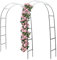 2'er Set Witterungsbeständiger Rosenbogen Grün 240x140x36cm aus pulverbeschichtetem Metall Pergola Rankhilfe Rankgitter Torbogen