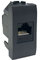 Frutto RJ45 UTP Cat.6A compatible Bticino Living Light L4262C6S Prise modulaire 8 broches pour câbles Ethernet connexion à sertir sans outils Noir