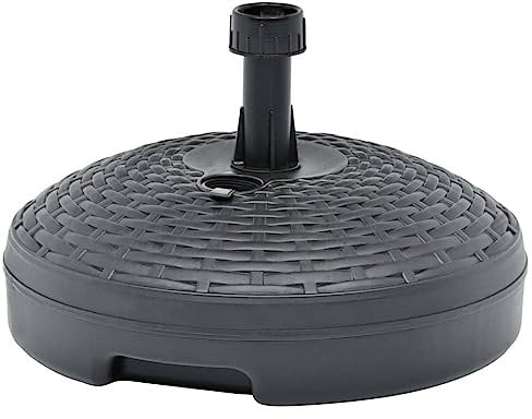 vidaXL Base de Sombrilla Rellenable Arena/Agua Patios Soporte de Paraguas Decoración Fundido Parasol Exterior Terraza Ratán Plástico Gris 20 L