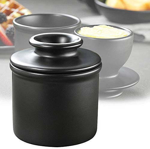 ZNYB Burriera con Coperchio Portaburro in Porcellana Crock No More Hard Butter Piatto per Burro Francese Multiuso per Uso Domestico con Coperchio per Frigorifero
