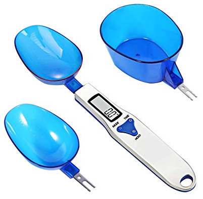RBNANA Measuring Spoon Scale (3 Spoon Heads), Digital Kitchen Spoon Scale with LCD Display 500g/0.1g