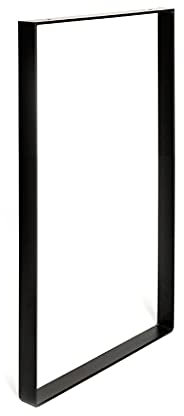 Pied pour meubles, tables et bars rectangle REI à visser acier mat noir