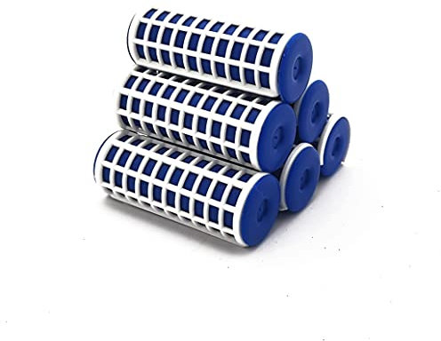 NIKO - Rodillos térmicos de cerámica, rizadores de pelo con calor, herramienta de peinado para peluquería, barbería o uso doméstico, color azul, 28 mm