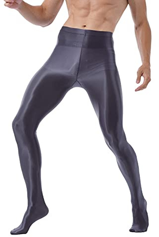 Freebily Pantalon de Compression Homme Translucide Legging Collant Fitness Gym Yoga Sport Elastique Taille Haut Gris foncé L
