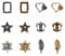 Lofuanna 12pcs Nail Art Accessories 3D Metal Punk Rivet Accessories, Nail Art Studs Nail Retro Cross Shape for Nail Decoration（Set2）