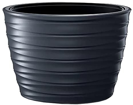 Maceta FREZE - oval 55L, Con depósito, 59,3x39,3x42cm, color Antracita