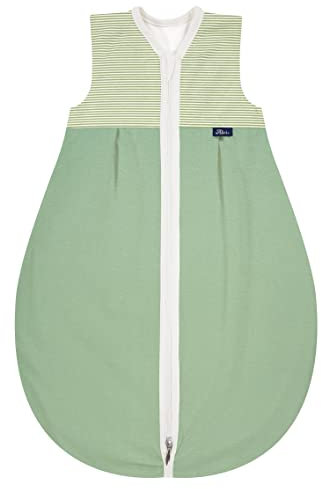 Alvi Schlafsack Baby Mäxchen Light,Kinder-Schlafsack ärmellos, Sommerschlafsack, Außensack (GOTS Seahorse, 90 cm)