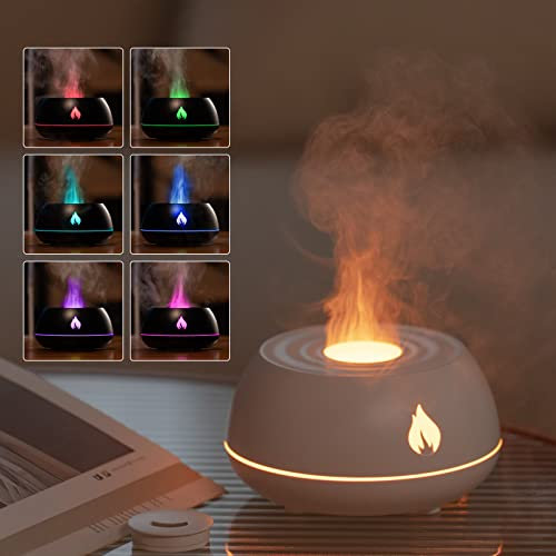 Aromatherapie Diffusor 130ml, Diffuseur d'Huiles Essentielles, Parfüm Diffusor, 7 Farbverläufe, Kann Im Schlafzimmer, Büro, Wohnzimmer Verwendet Werden (Weiß)