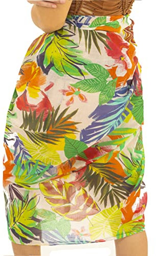 Mandala Life ART Damen Sarong, Pareo,Bikini Vertuschen, Strandtuch,Wickelrock, TapisserieWickeltuch Schal Halstuch - Hochwertiger Rayon - Weich und Leicht