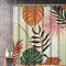 Ttincceer 183x183cm Abstrakte Pflanze Duschvorhang Mid Century Tropical Plant Leaf Bath Curtain Boho Aquarell Palm Monstera Leaf Duschvorhänge Wasserdicht Badewanne Vorhang