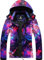 GEMYSE Damen Skijacke Wasserdicht Fleece Winterjacke Winddicht Schneejacke mit Kapuze für Outdoor Aktivitäten und Sport(Marineblauer Stern,2XL)