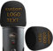 Microphones en mousse personnalisés avec condensateur pour pare-brises (noir)