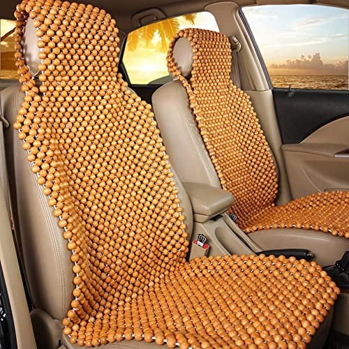 Holzperlen Sitzbezug | Massage Holzkugel Sitzauflage Sitzmatte Sitzaufleger | Autositzkissen Für Auto, LKW, Büro 45x130cm