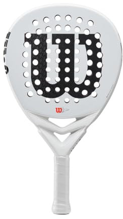 Pala de pádel Wilson Bela LT V2.5, fibra de carbono/EVA, 355 g, blanca
