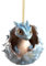 Weihnachten Drachen Baby Ei Acryl Weihnachten hängende Weihnachtsbaum Deko Ornament Weihnachtsbaum hängende Ornament Anhänger Christbaumkugeln Auto Anhänger (A, 8x5x1cm)
