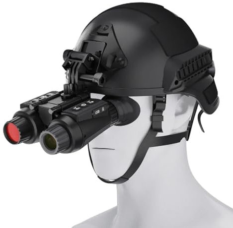 RSBFER Nachtsichtbrille, Kopfmontage, Infrarot-Nachtsichtfernglas, Jagdteleskop, 8-facher Digitalzoom, 4K UHD 36 MP