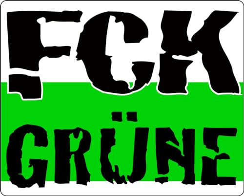 FCK Grüne Sticker Stopt die Ampel Autoaufkleber CO2 Tuning Sticker (FCK-Grüne Rechteckig)
