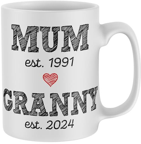Purple Print House Personalised Mum Granny Est Date Mug Custom Mothers Day Tea Coffee Cup