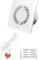 H&C VENT Extractor Fan │ Inline Exhaust Fan │For Kitchen Bathroom Shower Toilet Wall Ceiling Window Kit │ Silent Humidistat centrifugal fume fan (White I Pull Switch & Cable, Ø 125 mm)