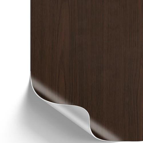 SA ROCA [13,89€/m²] Klebefolie in Holz-Optik inkl. Rakel & E-Book I Selbstklebende Holz Folie für Möbel & Küche - hitzebeständig & abwaschbar I Möbelfolie I Dekofolie (Dark Maron, 4m x 67,5cm)