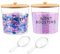 OKPOW Bocaux de rangement pour lessive en verre : haute capacité Boîte de rangement pour poudre à lessive avec étiquettes - Distributeur de détergent transparent Boîtes de conservation - Récipients en