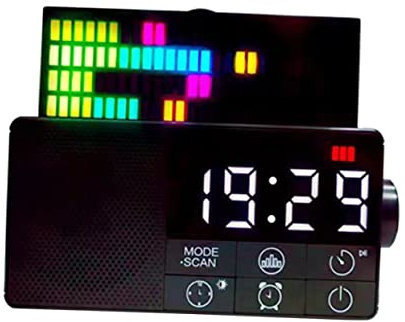 Homoyoyo Radiowecker Mit Anzeige Faltbarem Kabellosem Lautsprecher Fm-Radio-Funktion Weckerfunktion Für Heimdekoration Und Raumdekoration