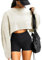 Navneet Women Sweatshirts Oversized Jumpers Crew Neck Long Sleeve Tops Cropped Going Out Tops Casual Beige M