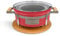 CREATE/BBQ KAMADO HIBACHI/Barbacoa ahumadora redonda rojo con grill y plancha/Compacta, versatil, puede ahumar, asar y cocinar, sistema de ventilación.