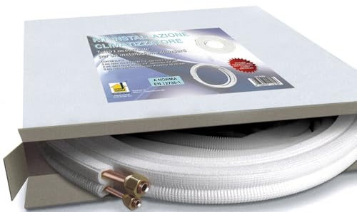 Kit tubi rame climatizzatore 1/4 3/8 7 mt raccordi tubo condensa condizionatore