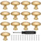ZHENGYYUU 13 Piezas Pomos y Tiradores Armarios, Pomos Armario, Perillas de Gabinete Redondas, Tiradores Cajones Antiguos para Muebles Cocina Baño Armarios Vestidores Tocadores(30mm, Dorado)