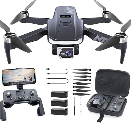 Drone GPS NAFYRE N11 PRO avec caméra 4K UHD, 90 min de vol, portée de contrôle longue, retour automatique, suivi automatique, moteur sans balais, quadcoptère RC 5G pour débutants, 3 batteries