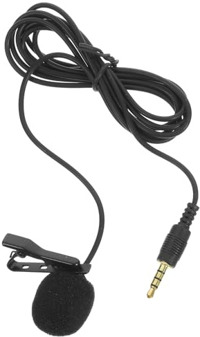 Lavalier Ansteckmikrofon für Telefon, Kleines Mikrofon, Metall, Schwarz