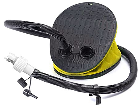 Pompe à air Manuelle à Pied Kuuleyn, Pompe à air Portable à 3 valves, idéale pour Les Kayaks et Les pédalos.