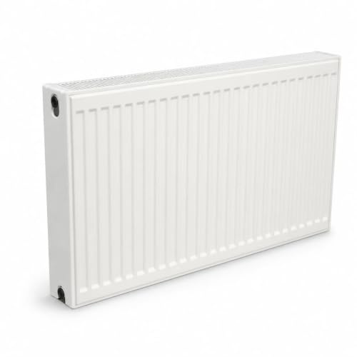 Thermofix Typ 22 Stahl-Panelheizkörper | Weiß, 600 X 2000 Mm | Flachheizkörper Weiß RAL 9016, 2 Heizplatten & 2 Konvektoren, 4-6 Anschlüsse, panelheizkörper wandmontage, CE/TS EN 442, 600