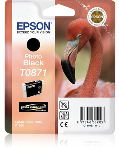 Epson C13T08714010 Tintenpatrone Flamingo, Singlepack, Foto schwarz