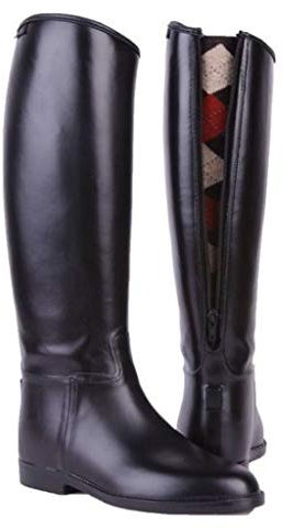 HKM Reitstiefel-Kinder-mit Reißverschluß9100, Pantaloni Donna, 9100 Nero, 37 EU