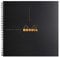 RHODIA 119960C - Spiral Notebook (Full Bound) Reverse Book Black 21x21 cm | Small Tiles | 160 detachable pages - 90g Clairefontaine paper - Polypro cover (Plastic) - Rhodiactive