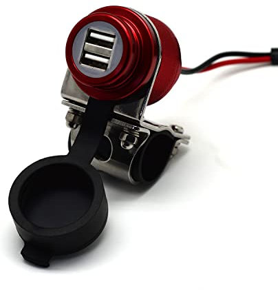 Cliff Top Aluminium 4.6 Amp Motorrad USB Ladegerät für GPS, Sat NAV und Smartphone etc
