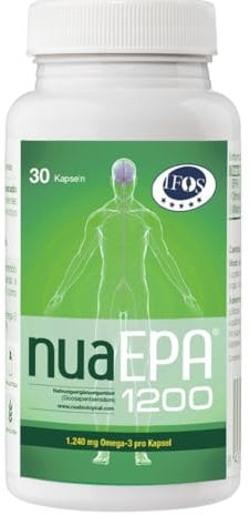 Nua Biological - NuaEPA 1200, Integratore Alimentare Omega-3 con EPA (da Olio di Pesce) - 30 Capsule in Forma di Trigliceridi (1200 mg di EPA per Capsula)