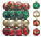 Valery Madelyn 24 stück Weihnachtskugeln Rot Grün Gold, 6 cm Christbaumkugeln Kunststoff Bruchsichere fur Weihnachtsdeko mit Aufhänger,Christbaumschmuck