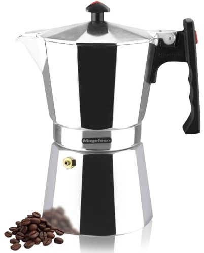 MAGEFESA Colombia - Cafetera Italiana de 12 Tazas, 600ml, Aluminio Extra Grueso, Todo Tipo de Cocinas, NO APTA PARA LAVAVAJILLAS E INDUCCIÓN