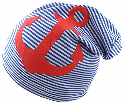 Sonia Originelli Beanie Mütze Kind Maritim Anker Kindermütze Streifen